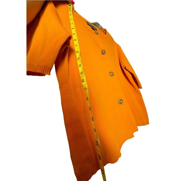Vintage EUC Josephine Chaus Orange Snap Front Jewel Sparkly Buttons Golden Girls - Picture 10 of 16